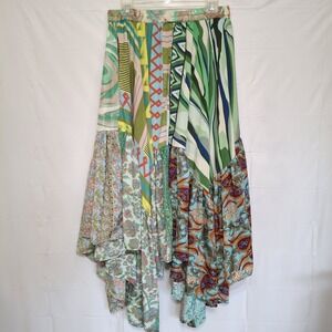 Earthbound Trading Co 2XL Maxi Skirt Fairy Pockets Festival Boho Patchwork Flowy